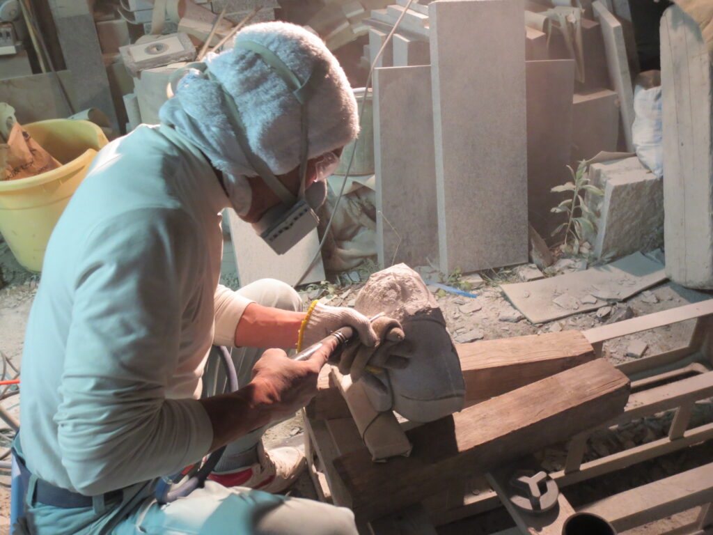 合掌地蔵尊 蓮華加工