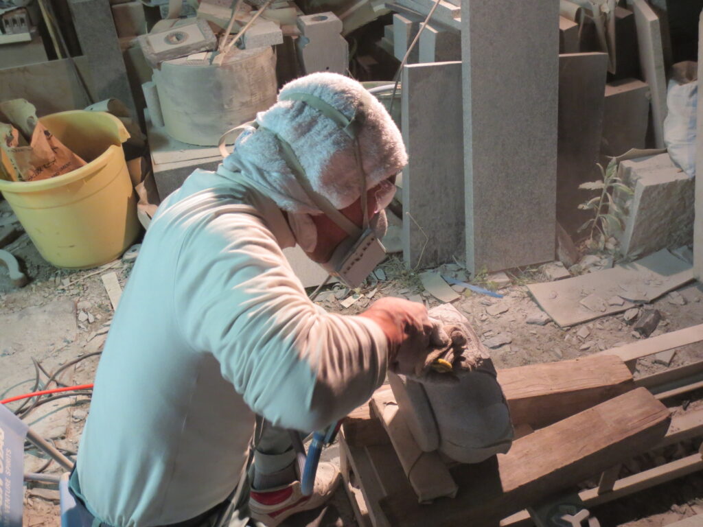 合掌地蔵尊 蓮華加工