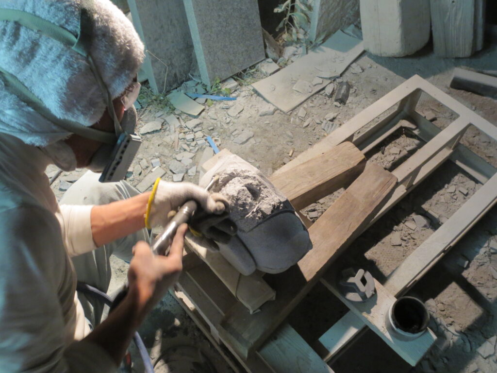 合掌地蔵尊 蓮華加工