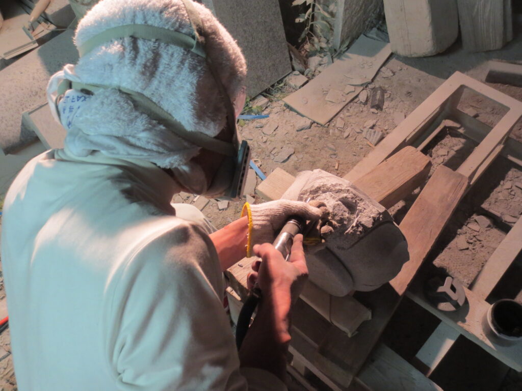 合掌地蔵尊 蓮華加工