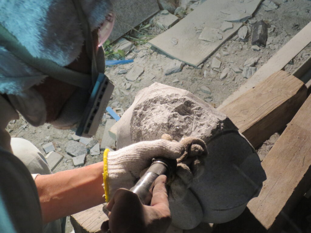 合掌地蔵尊 蓮華加工