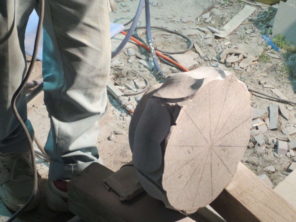 合掌地蔵尊 蓮華加工