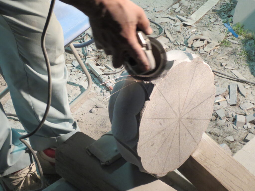 合掌地蔵尊 蓮華加工