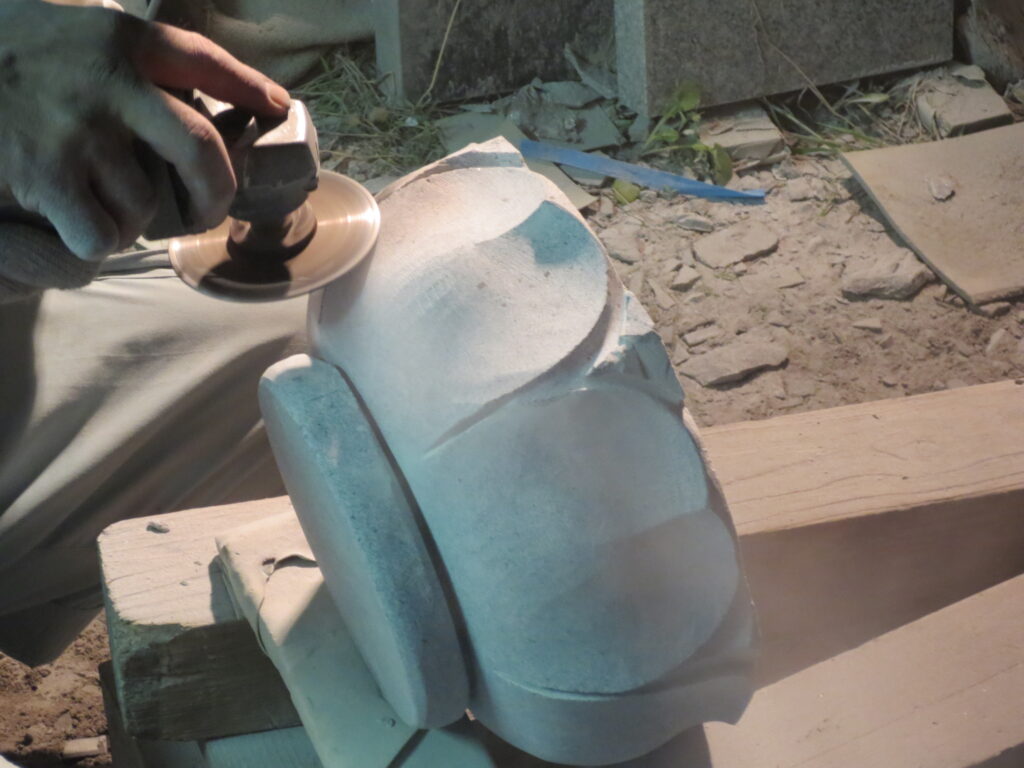 合掌地蔵尊 蓮華加工